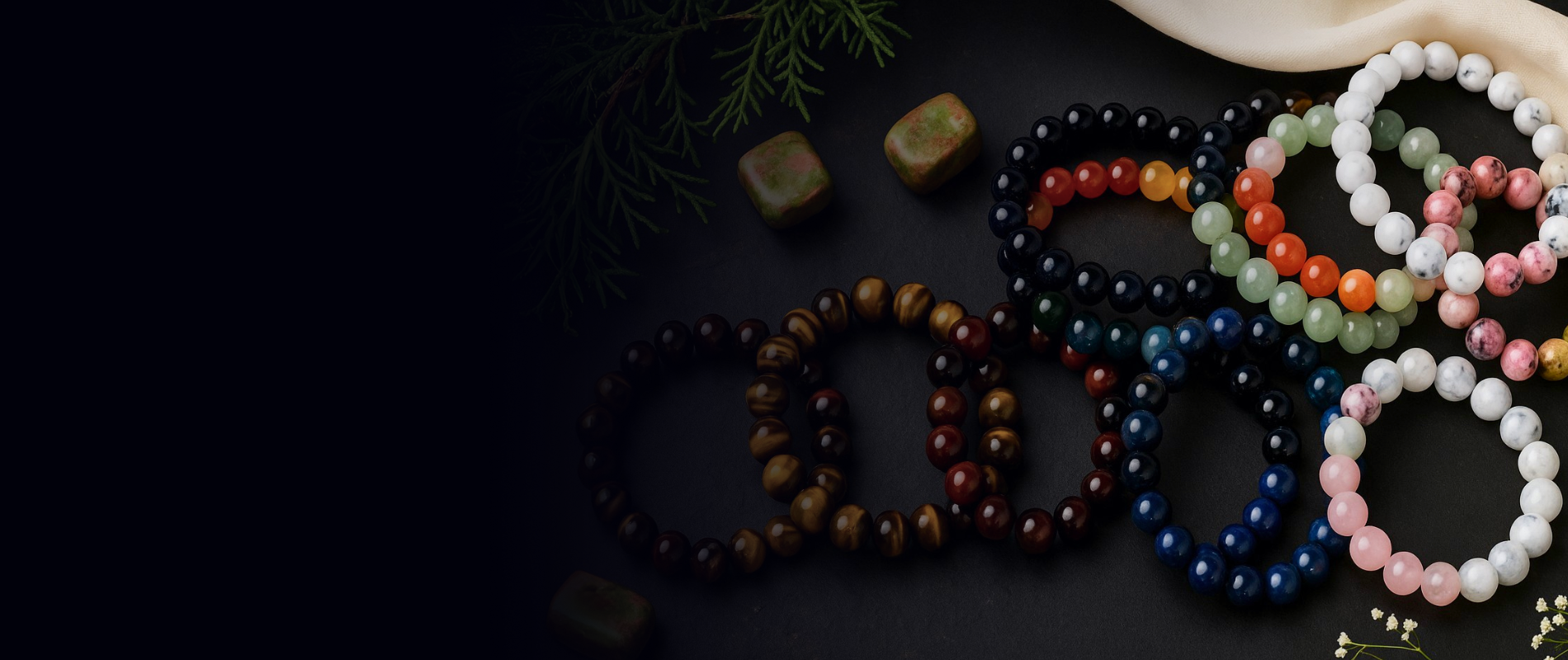 healing stone bracelets Banner
