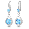 Blue Cascade Drop Earrings