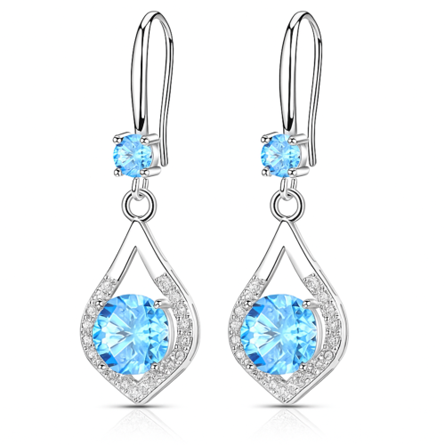 Blue Cascade Drop Earrings