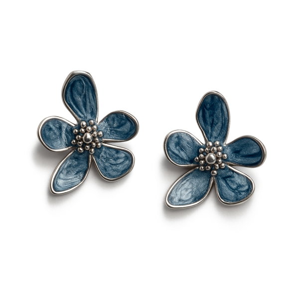 Midnight Bloom Floral Earrings