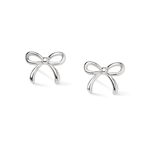 Silver Grace Bow Earrings