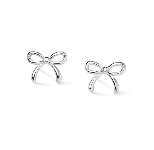 Silver Grace Bow Earrings