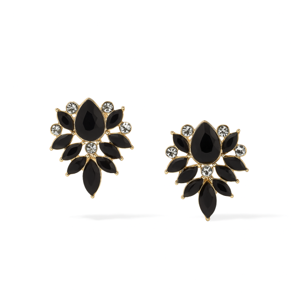 Noir Bloom Statement Earrings